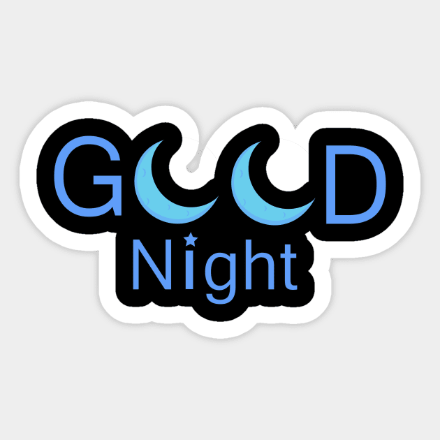 good night Sticker by saber fahid 